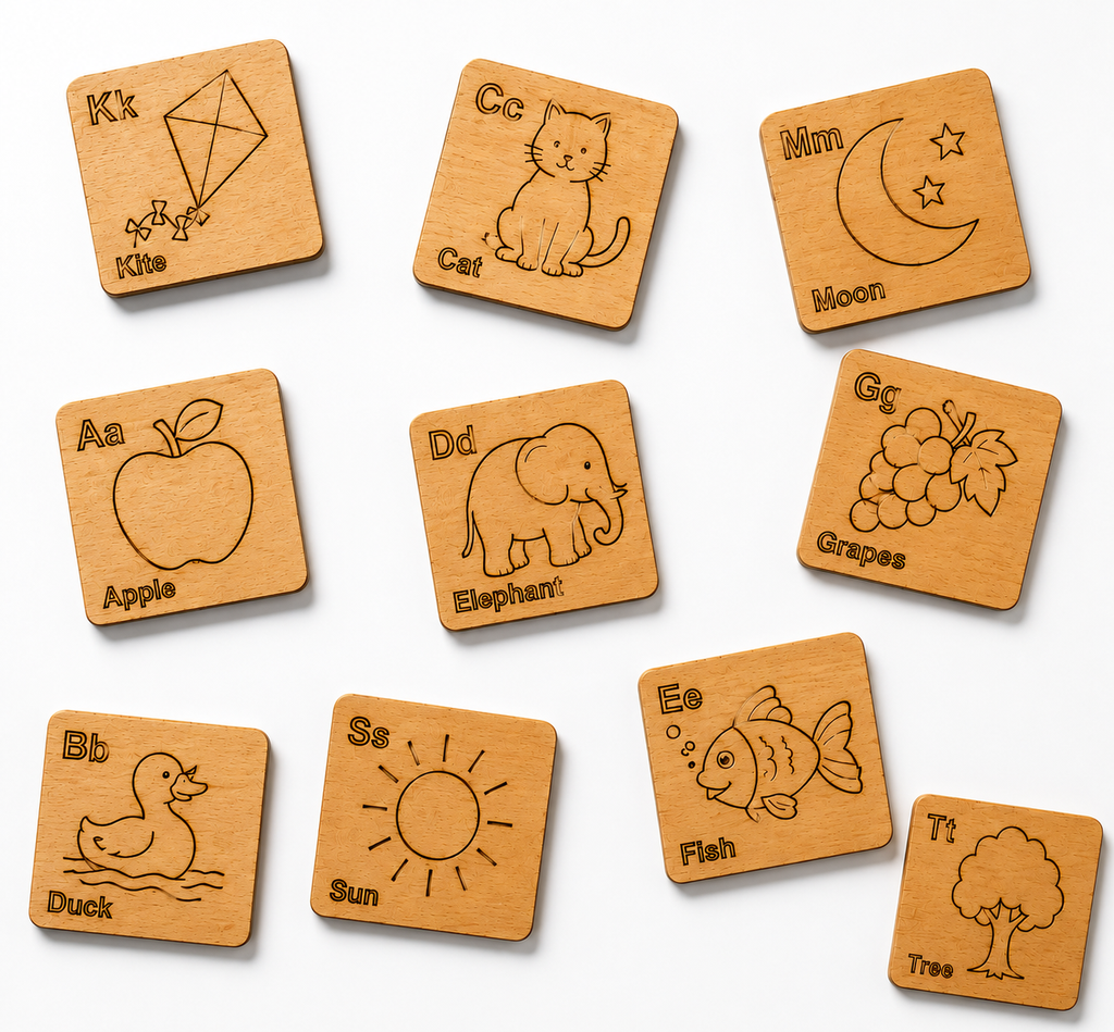 A–Z Alphabet Tracing Stencils with Puzzles